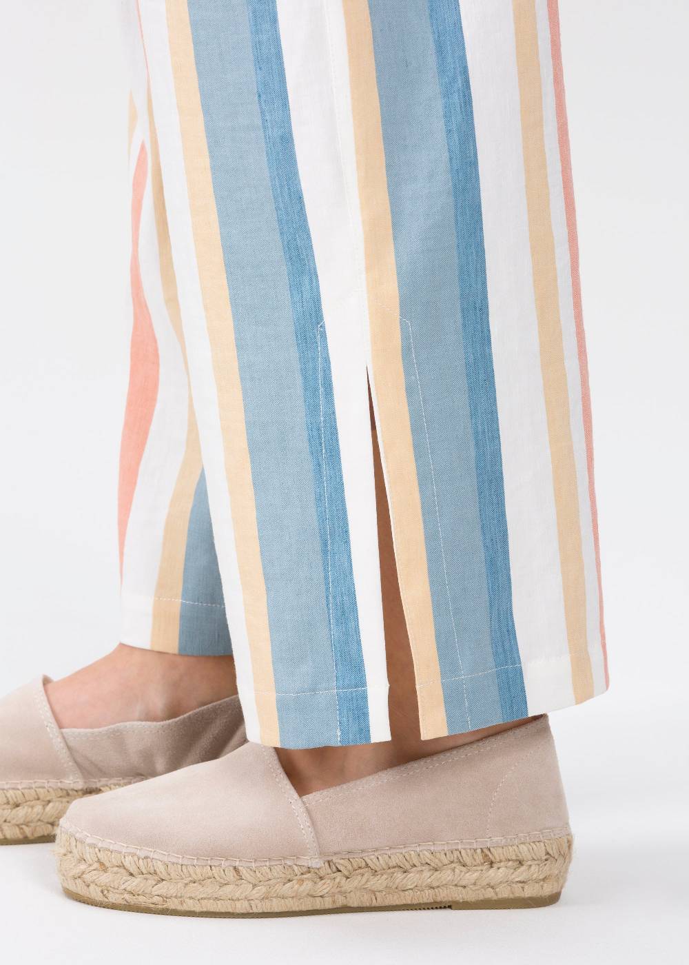 Stehmann 7/8-Streifenhose Katja In Sommerleinen