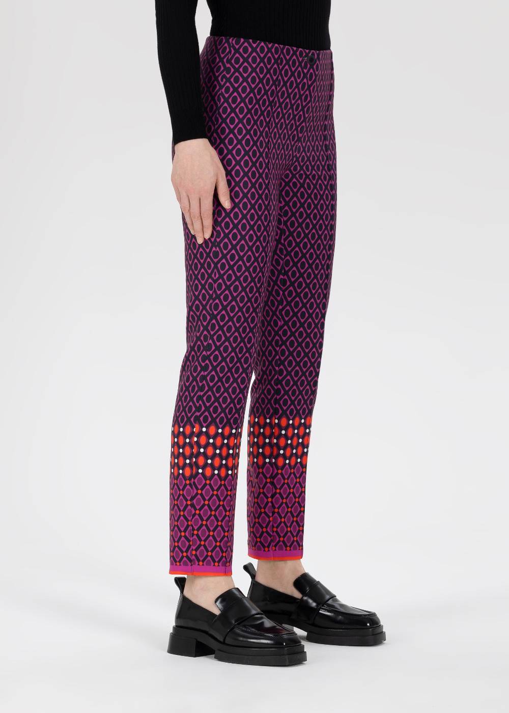 Stehmann 7/8-Stretchhose Esso Mit Rhombusdruck