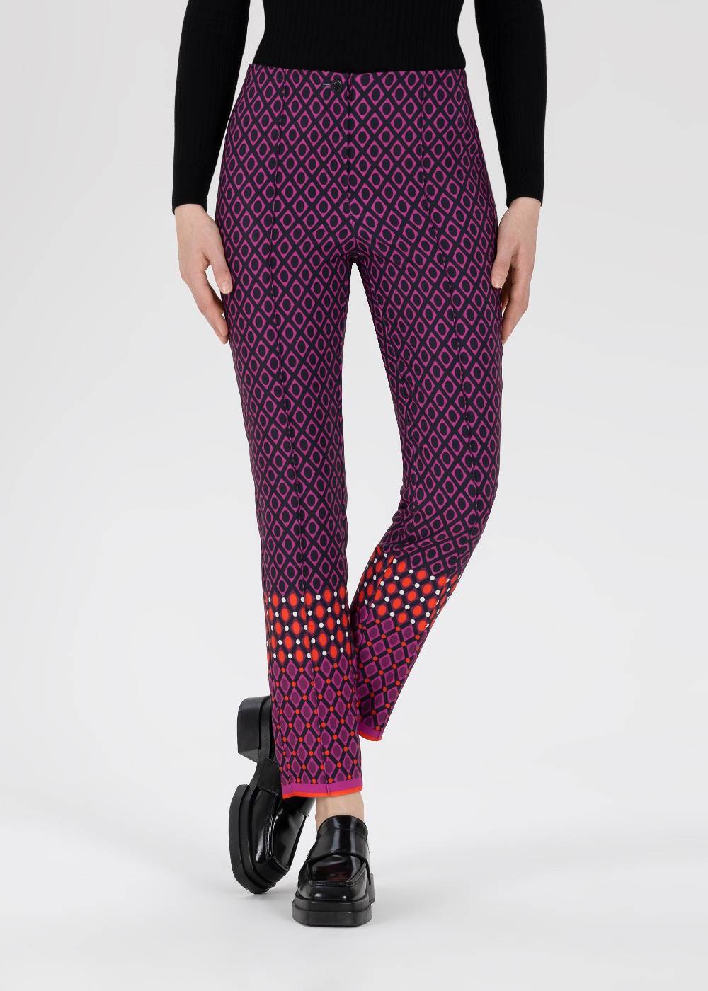 Stehmann 7/8-Stretchhose Esso mit Rhombusdruck