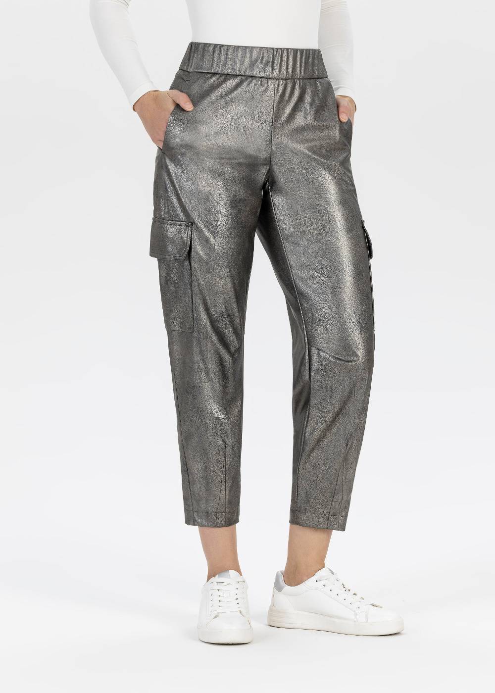 Stehmann Cargohose Rosalyn in Eco-Leather