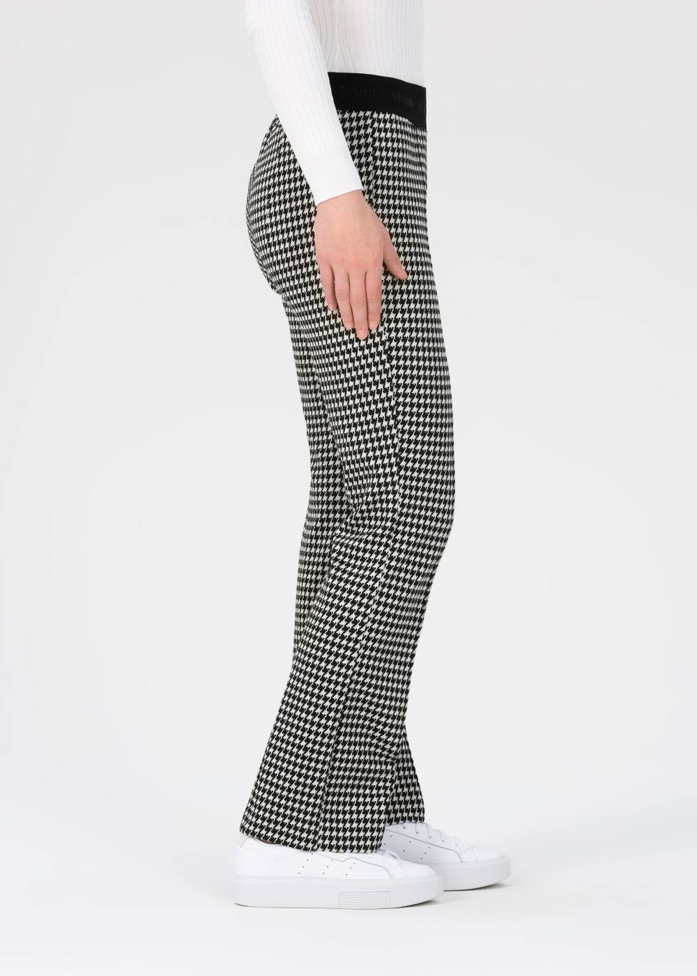 Stehmann Hose Pernille In Einem Jersey Hahnentritt