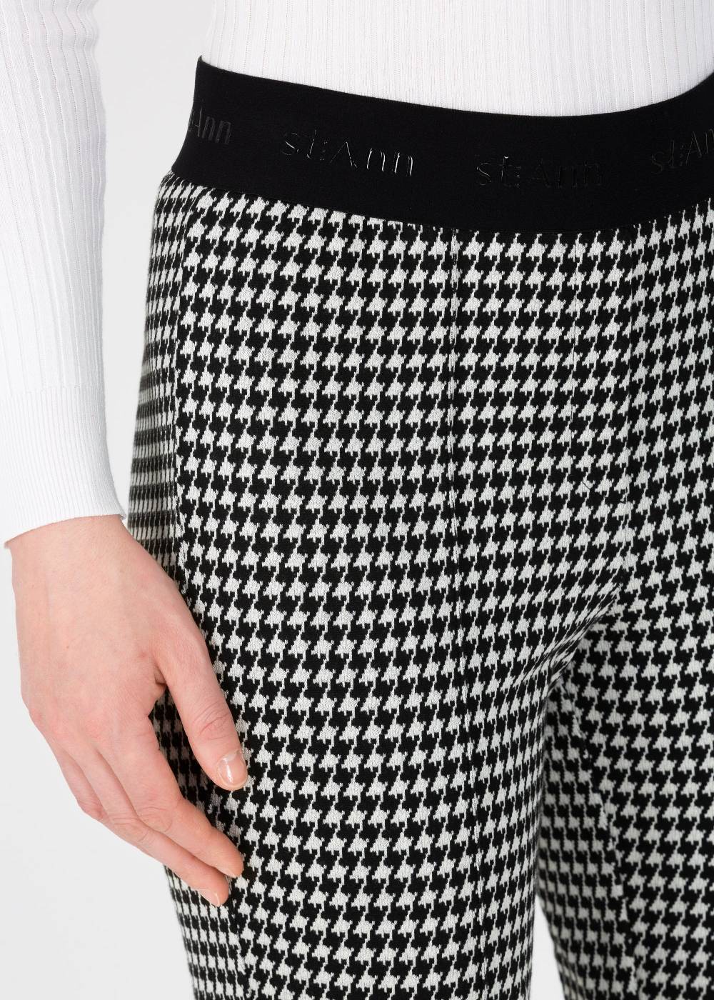 Stehmann Hose Pernille In Einem Jersey Hahnentritt