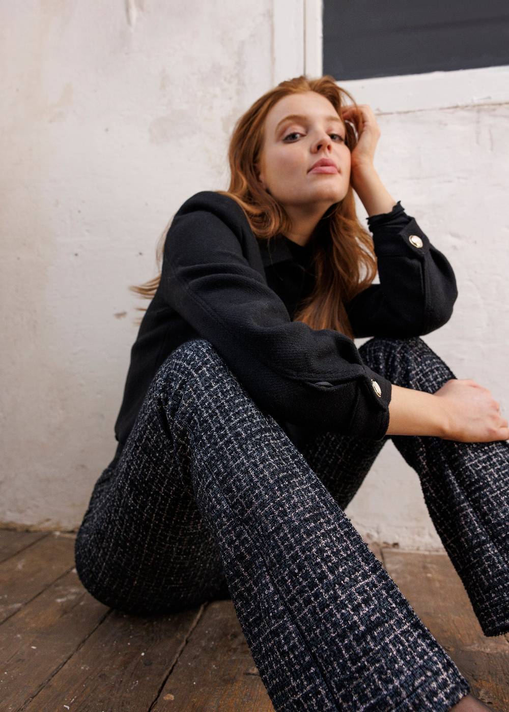 Stehmann Hose Pernille In Foiled Bouclé Qualität