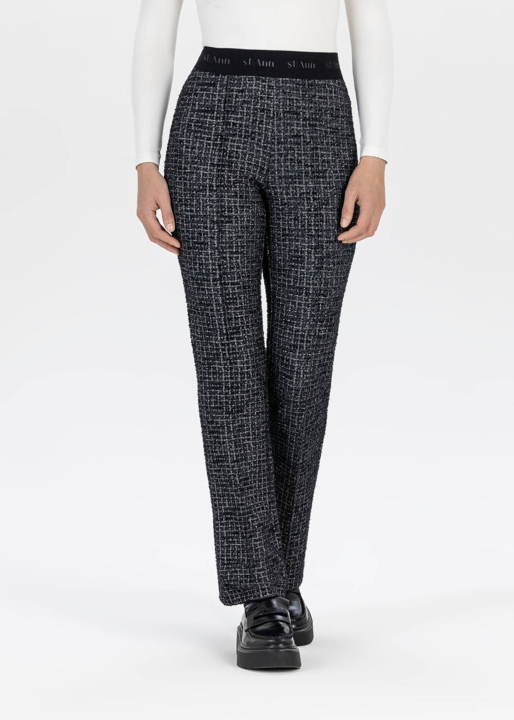 Stehmann Hose Pernille in Foiled Bouclé Qualität