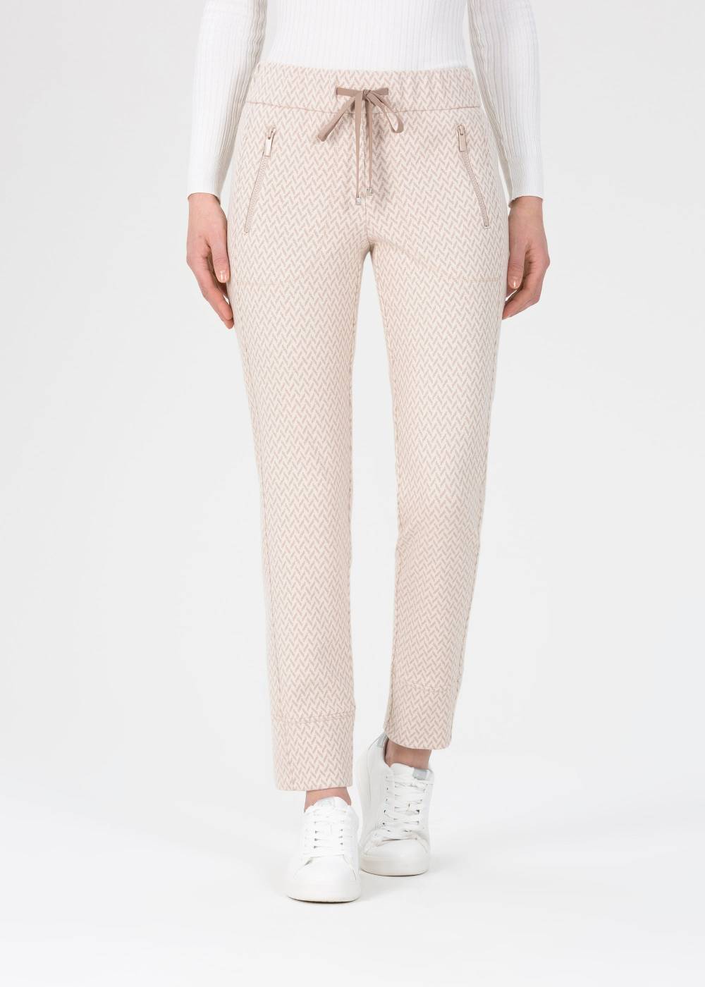 Stehmann Jogpants Roxana in Jersey mit Hahnentritt