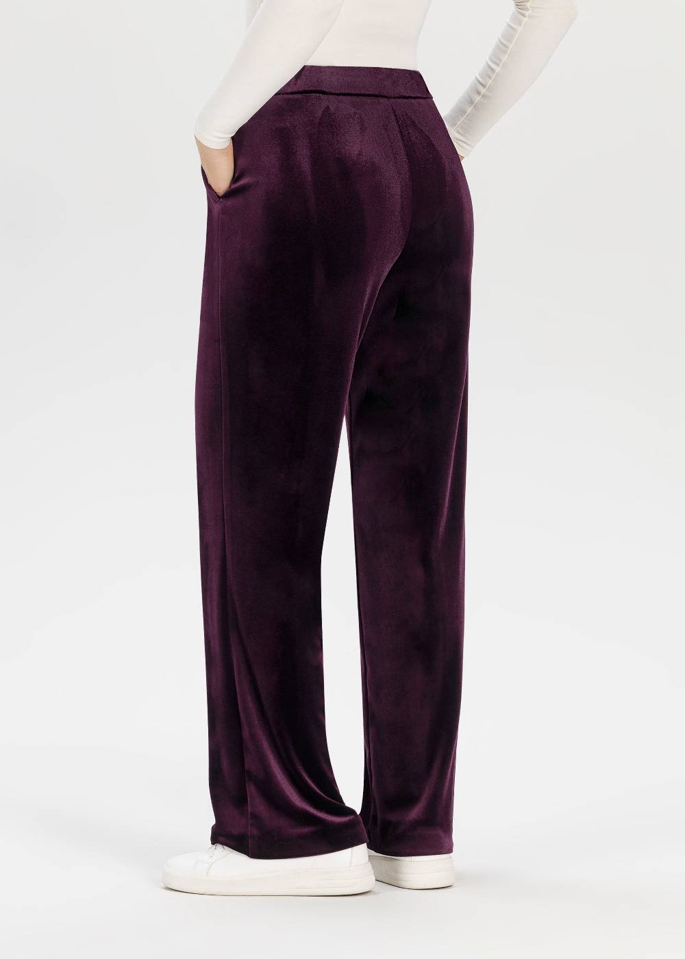 Stehmann Relaxed Hose Flanna In Shiny Velvet