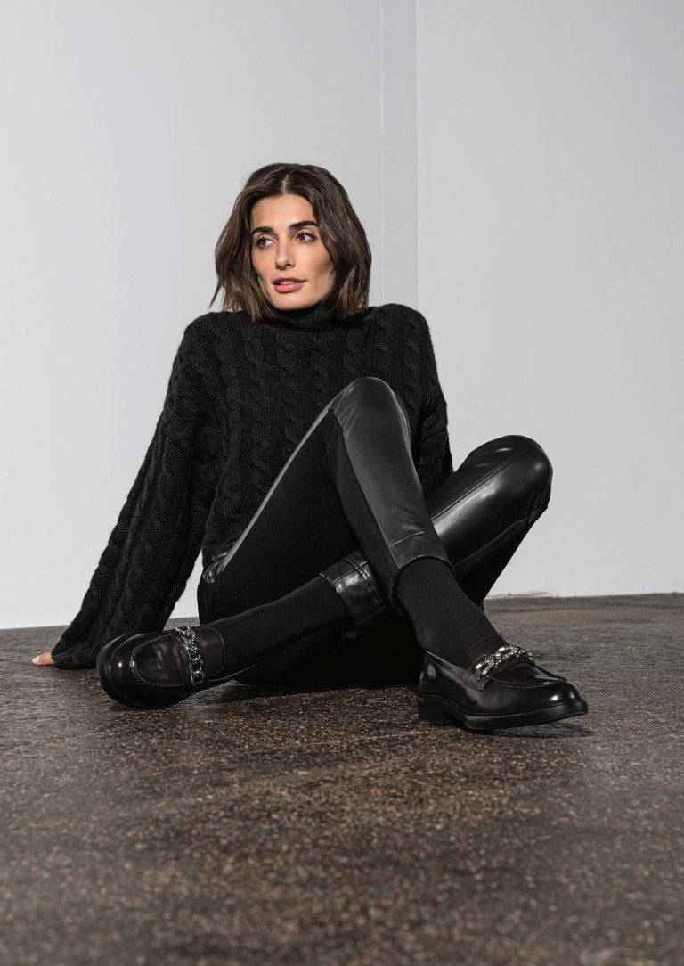 Stehmann Stretchhose Imilia Mit Lederimitat