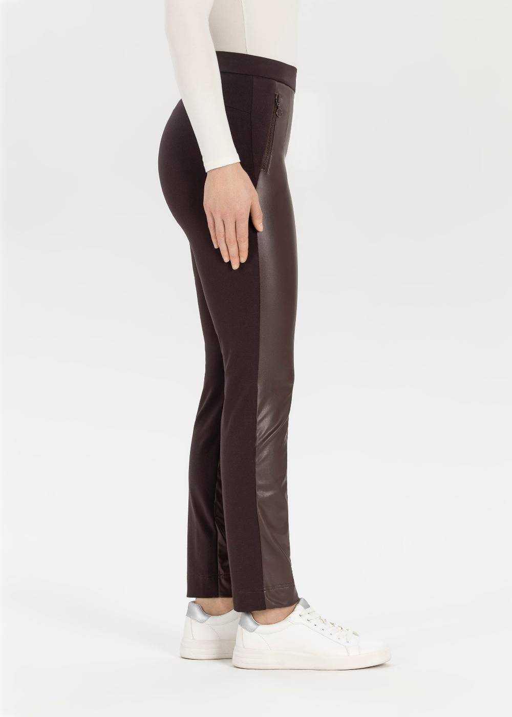 Stehmann Stretchhose Imilia Mit Lederimitat