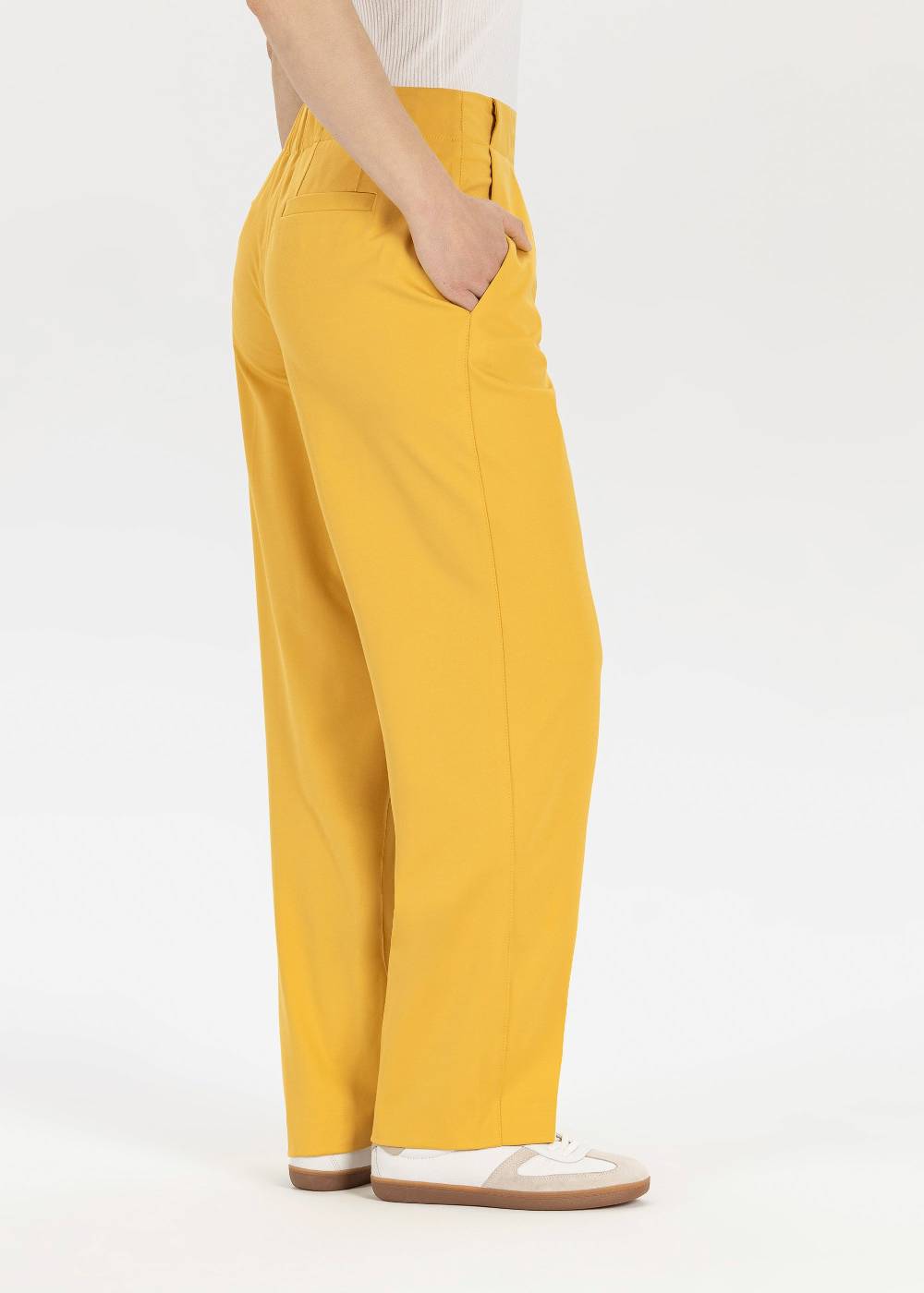 Stehmann Weite Bi-Stretch Hose Juls Mit Bundfalten