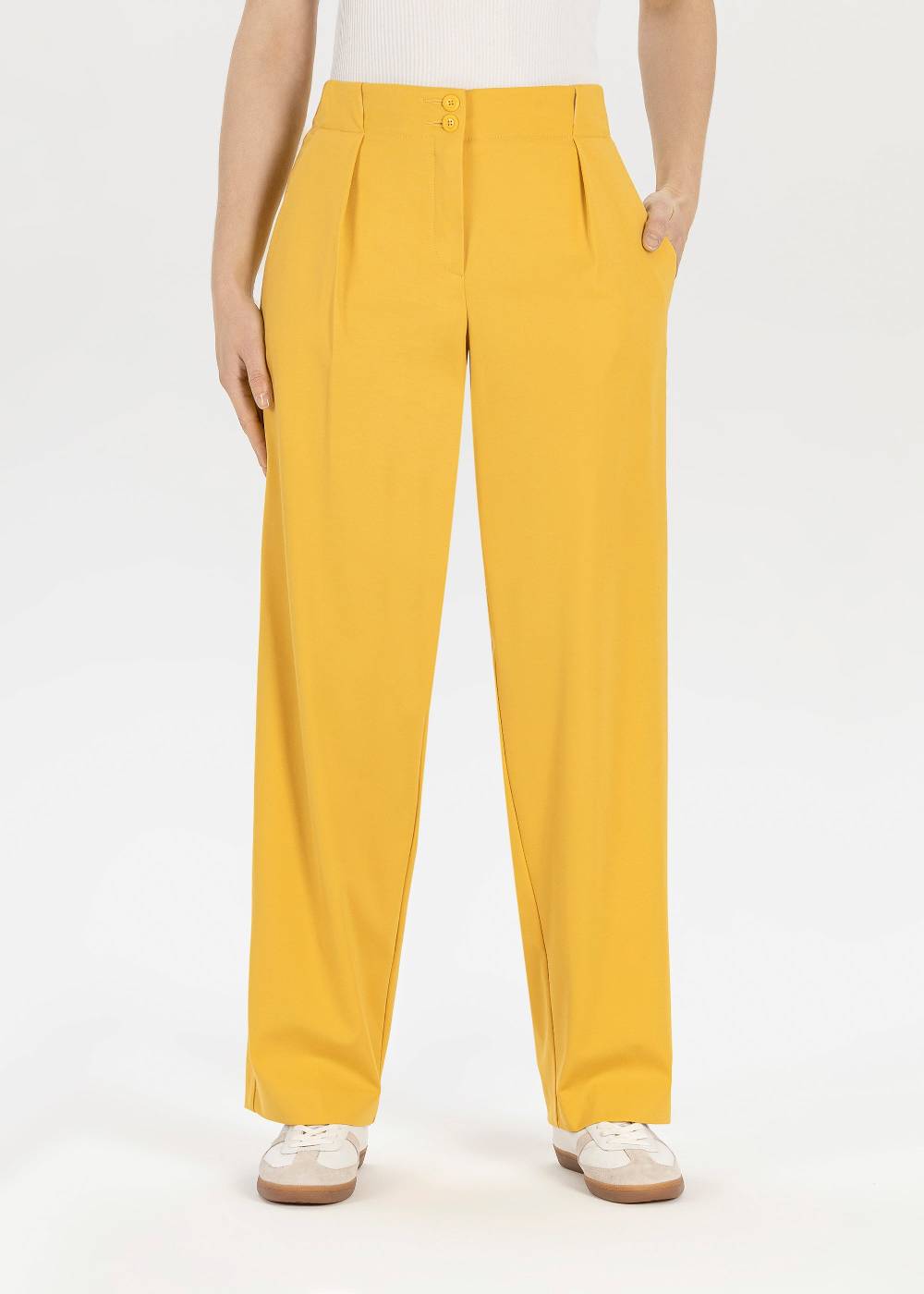 Stehmann Weite Bi-Stretch Hose Juls mit Bundfalten