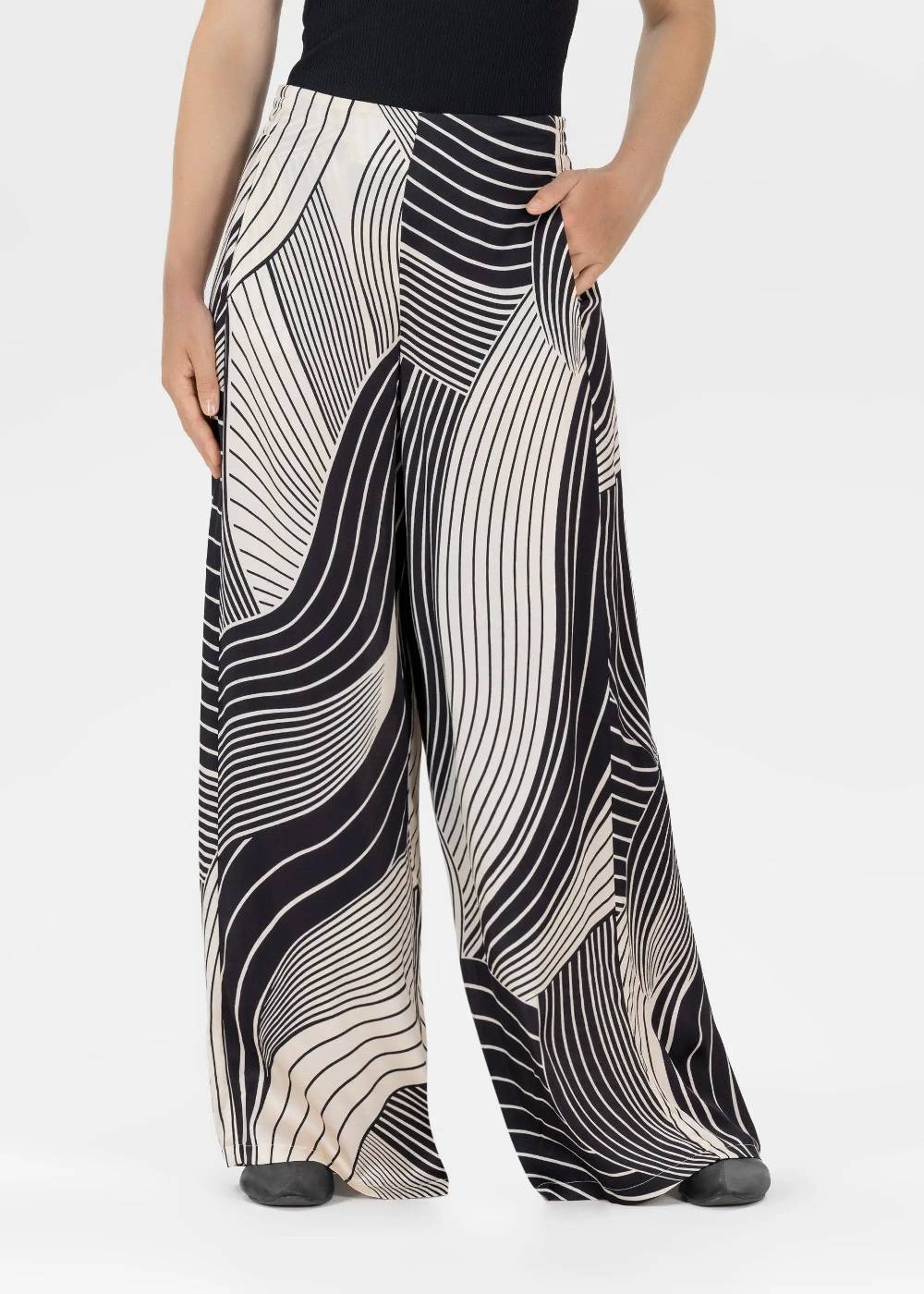 Stehmann Weite Hose Frieda aus fließender Viskose