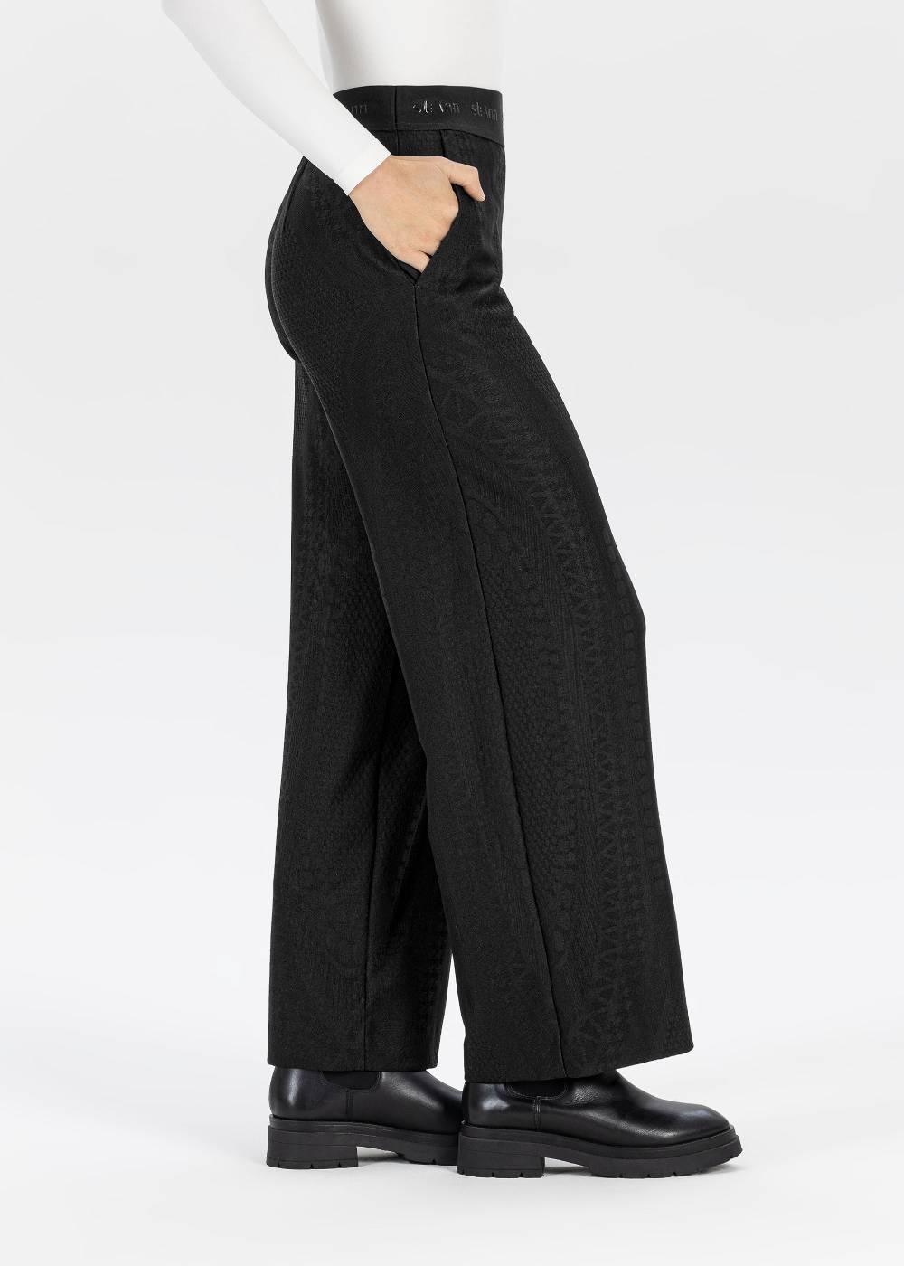 Stehmann Weite Hose Hamatit In Lace Jersey