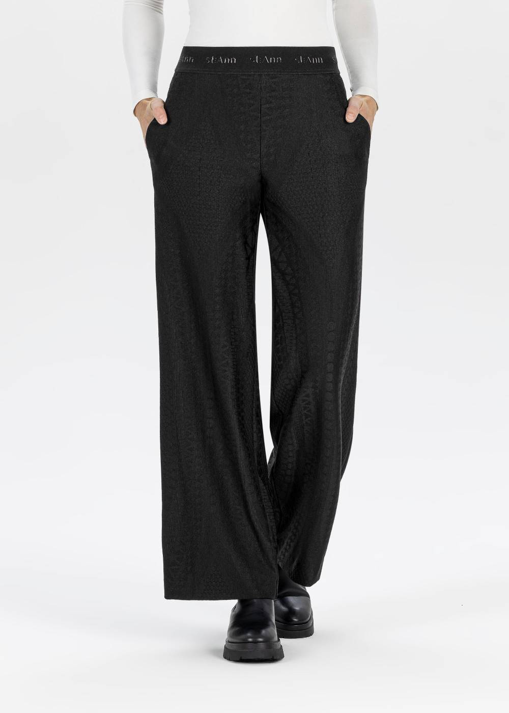 Stehmann Weite Hose Hamatit in Lace Jersey