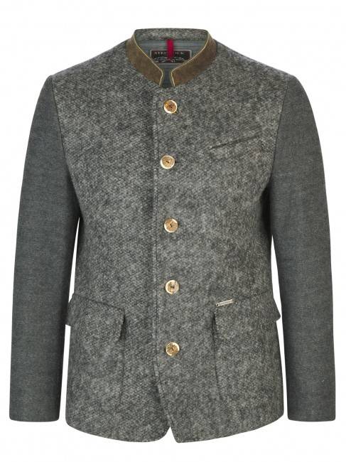 Steinbock Hochwertiger Walker mit Lederkragen und Strickärmeln