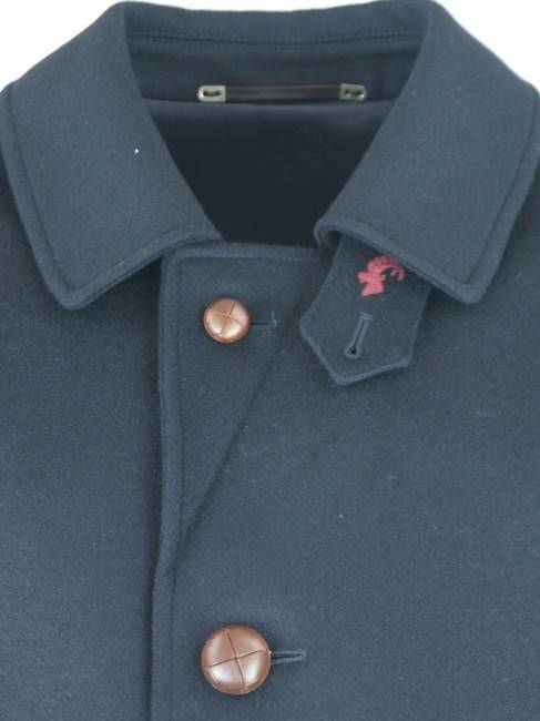 Steinbock Klassischer Mantel Aus Alpacca-Loden Mit Umlegekragen Und Mundspange