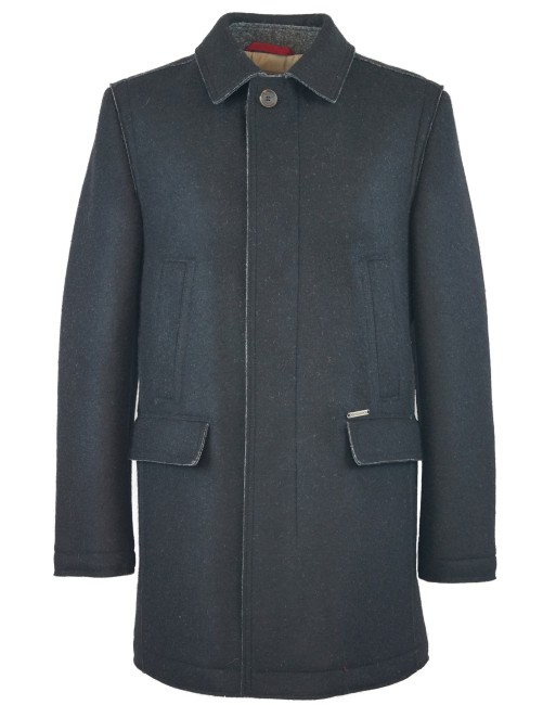 Steinbock Lässig-edler Woll-Kurzmantel mit verdeckter Knopfleiste Steinbock Lässig-edler Woll-Kurzmantel mit verdeckter Knopfleiste