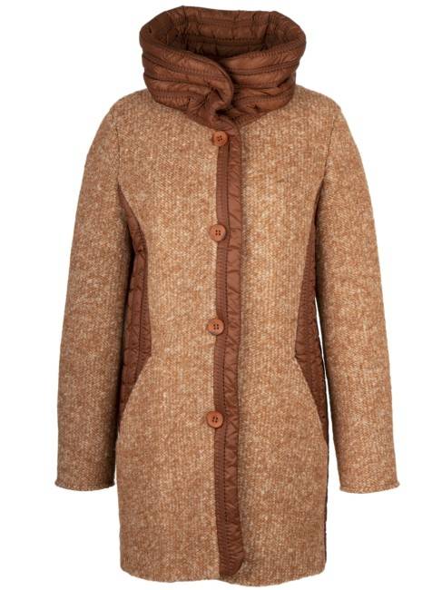 Steinbock Phantasiestrick Kurzmantel mit Techno Einsatz und hohem Kragen