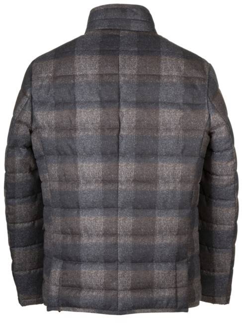 Steinbock Karo-Print Jacke Mit Microdaune