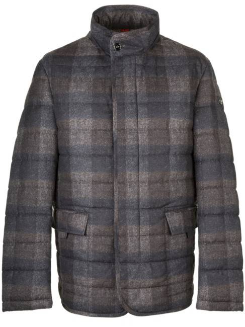 Steinbock Karo-Print Jacke mit Microdaune