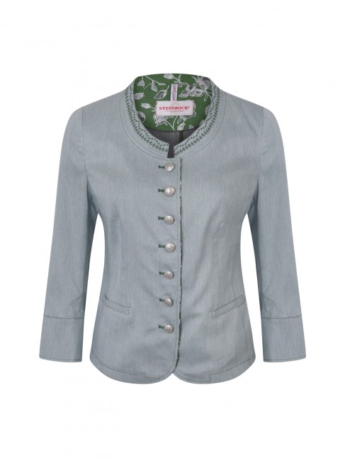 Steinbock Kurzer Damenblazer mit Stickdetails
