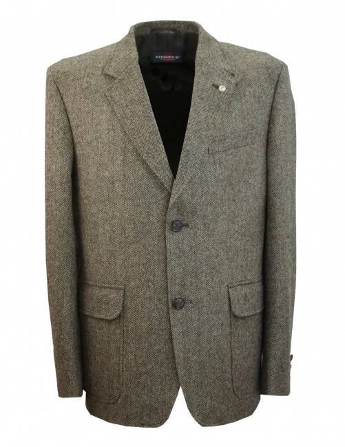 Steinbock Trachtensakko mit Reverskragen im Fischgrät-Muster Steinbock Trachtensakko mit Reverskragen im Fischgrät-Muster