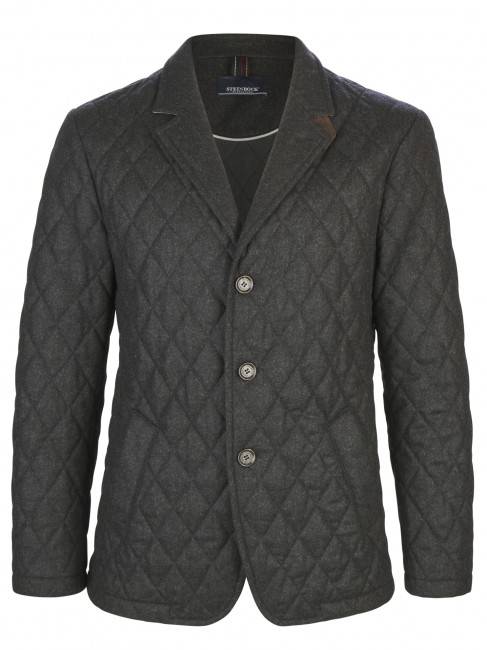 Steinbock Wattierte Steppjacke mit Reverskragen in hochwertiger Wolle/Cashmere Qualität