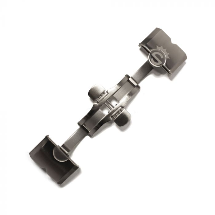 Steinhart Faltschließe Edelstahl 22 mm für Kautschukband 24 mm