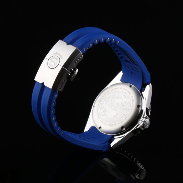 Steinhart Kautschukband Blau 20x16 Mm Für Ocean 39 Mit Schließe Stahl