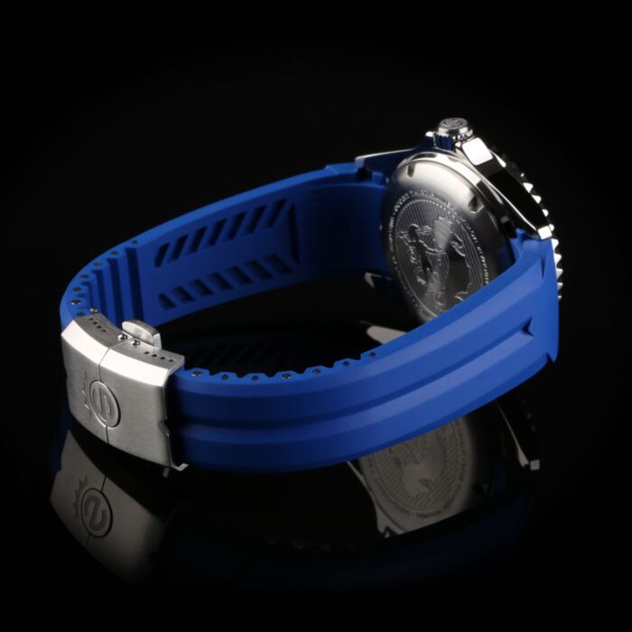Steinhart Kautschukband Blau 20x16 Mm Für Ocean 39 Mit Schließe Stahl