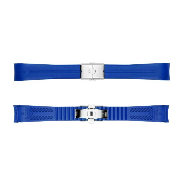 Steinhart Kautschukband blau 20x16 mm für Ocean 39 mit Schließe Stahl