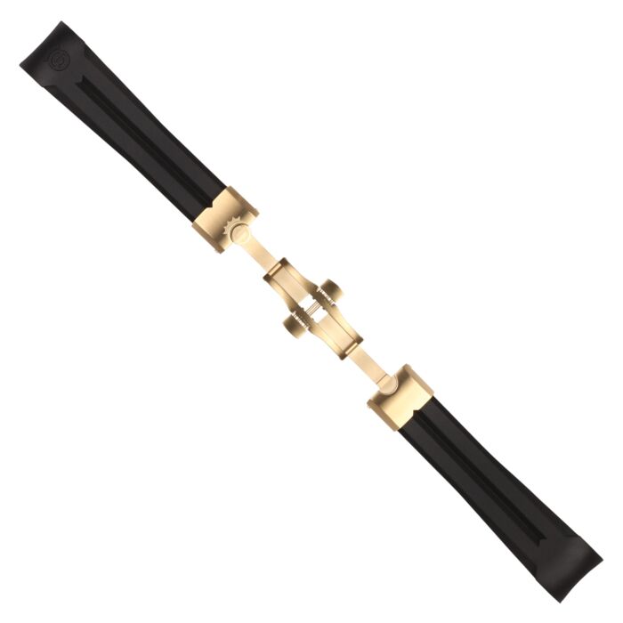 Steinhart Kautschukband Neu 22x18 Mm Für Ocean 42 Mit Schließe Gelbgold