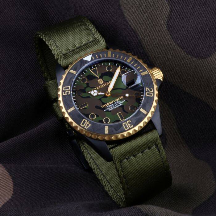 Steinhart Ocean 39 Black MILITARY Camouflage Taucheruhr