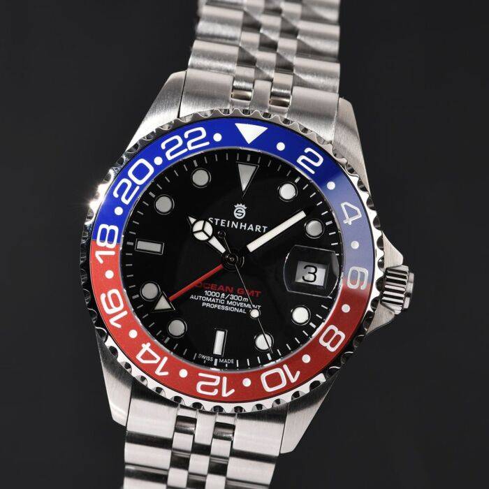 Steinhart Ocean 39 GMT.2 BLUE-RED Ceramic Taucheruhr