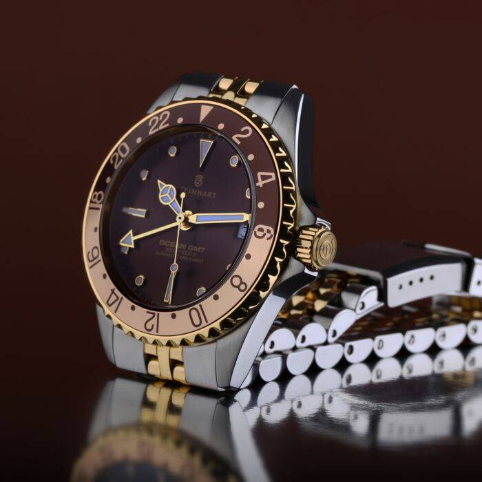 Steinhart Ocean 39 GMT.2 Two-tone CHOCOLATE Taucheruhr