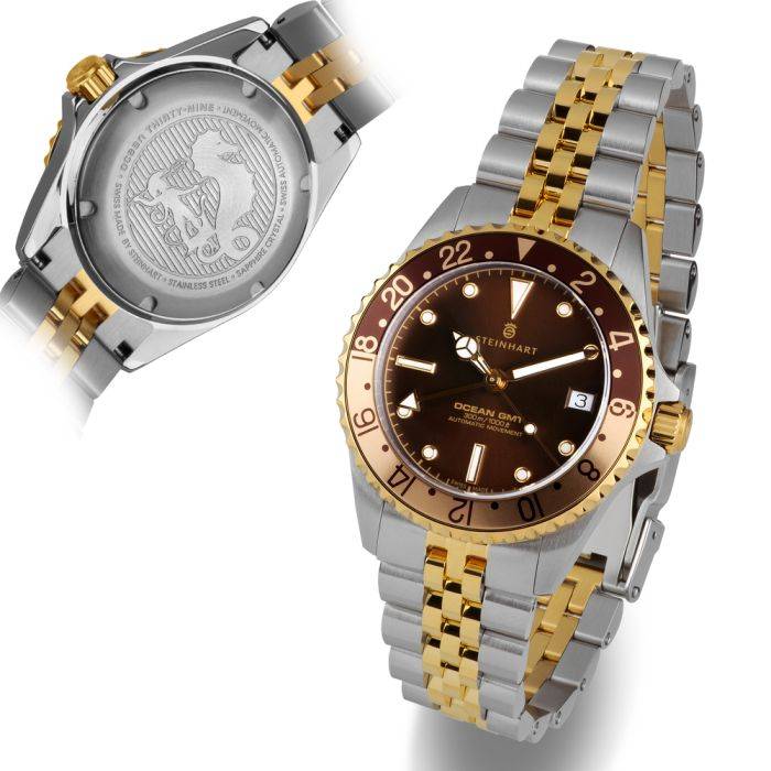 Steinhart Ocean 39 GMT.2 two-tone CHOCOLATE Taucheruhr