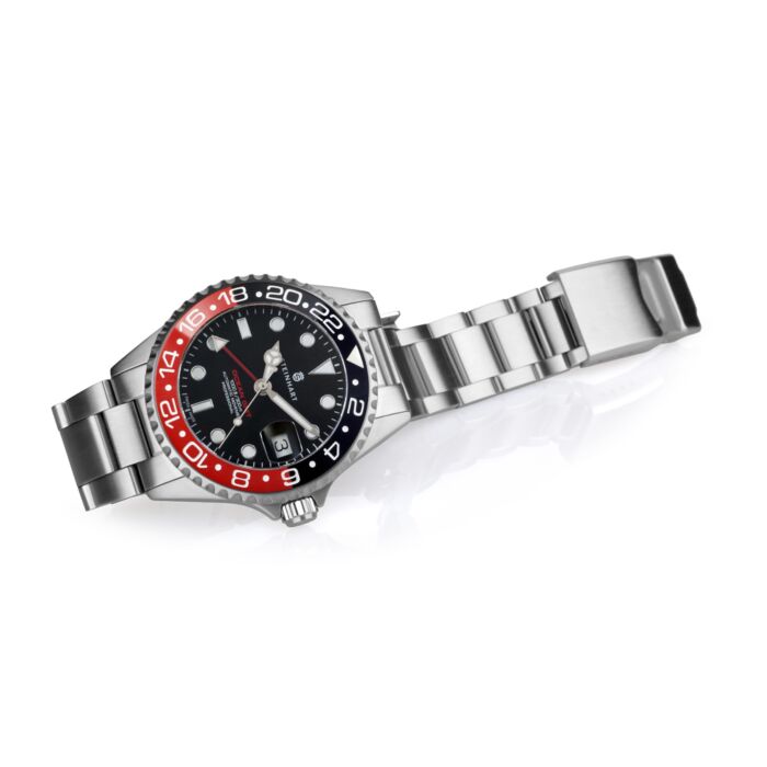 Steinhart Ocean 39 GMT BLACK-RED Ceramic Taucheruhr