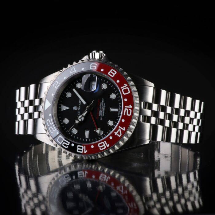 Steinhart Ocean One GMT BLACK-RED. 2 Ceramic Taucheruhr