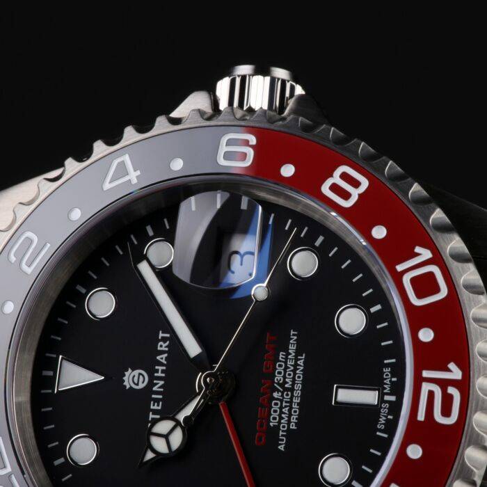 Steinhart Ocean One GMT BLACK-RED Ceramic Taucheruhr