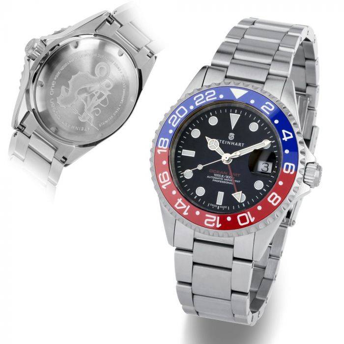 Steinhart Ocean One GMT BLUE-RED Ceramic Taucheruhr