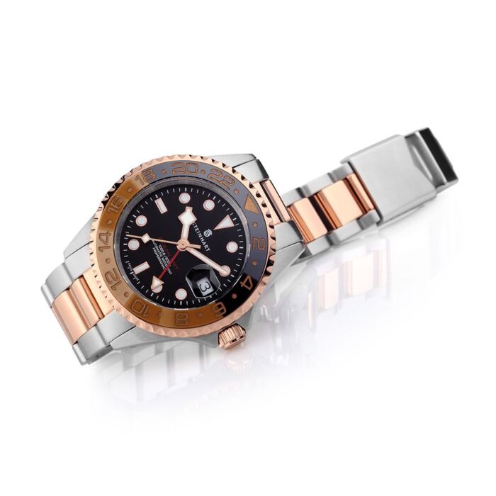 Steinhart Ocean One GMT Two-tone BLACK/KHAKI Taucheruhr