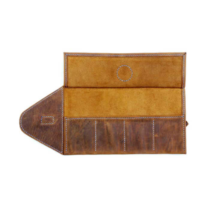 Steinhart Lederrolle Braun für 4 Uhren