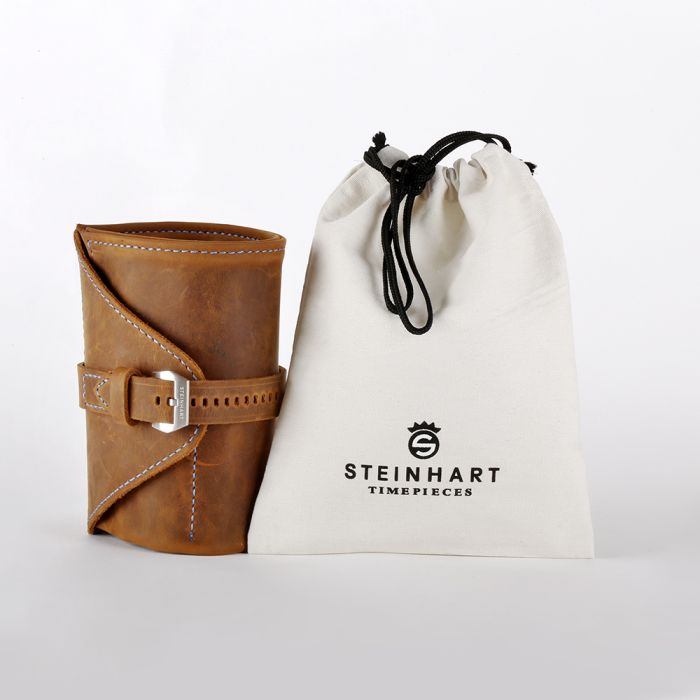 Steinhart Lederrolle braun für 4 Uhren