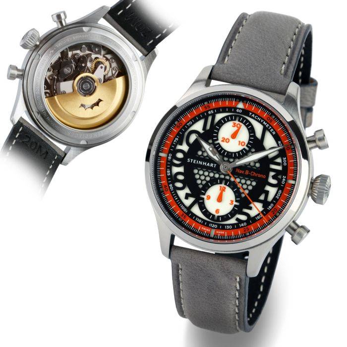 Steinhart NAV.B-CHRONO 42 SKELETON orange