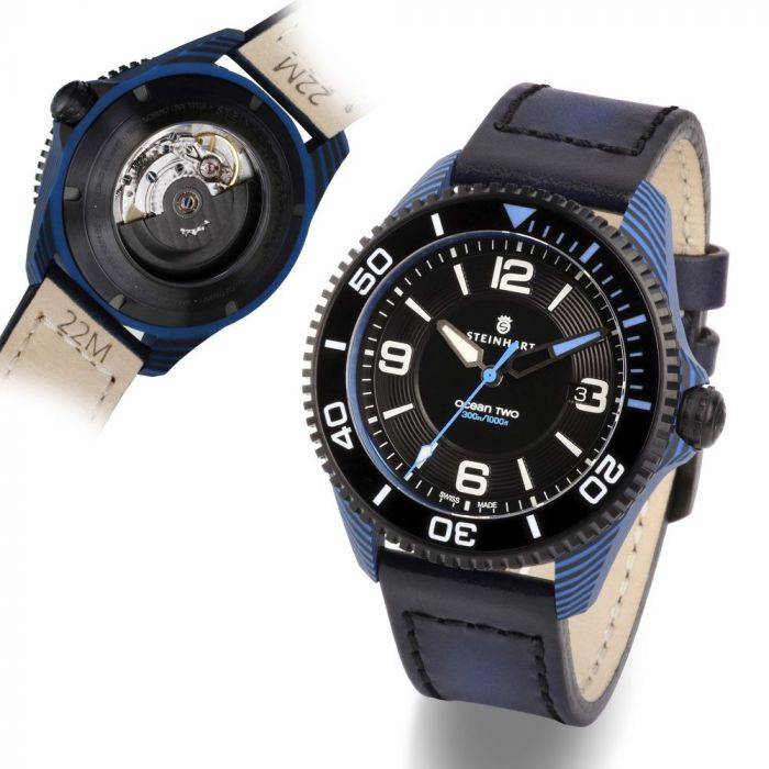 Steinhart Ocean 2 premium Carbon Blue Taucheruhr
