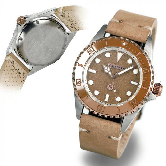 Steinhart Ocean 39 BEIGE Ceramic Taucheruhr