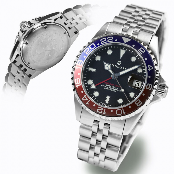 Steinhart Ocean 39 GMT BLUE-RED .2 Taucheruhr