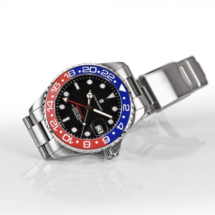 Steinhart Ocean 39 GMT BLUE-RED Ceramic Taucheruhr