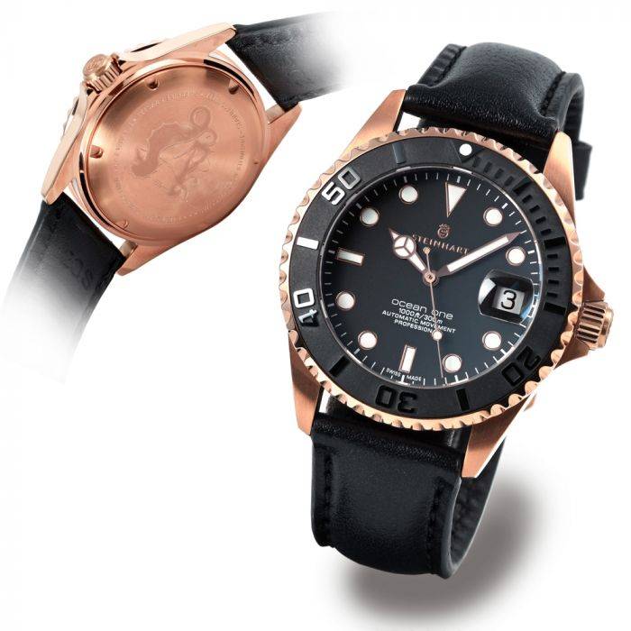 Steinhart Ocean 39 PINK-GOLD Ceramic Taucheruhr