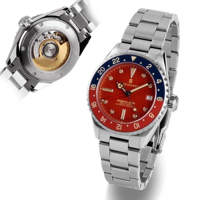 Steinhart Ocean 39 vintage GMT premium red ceramic