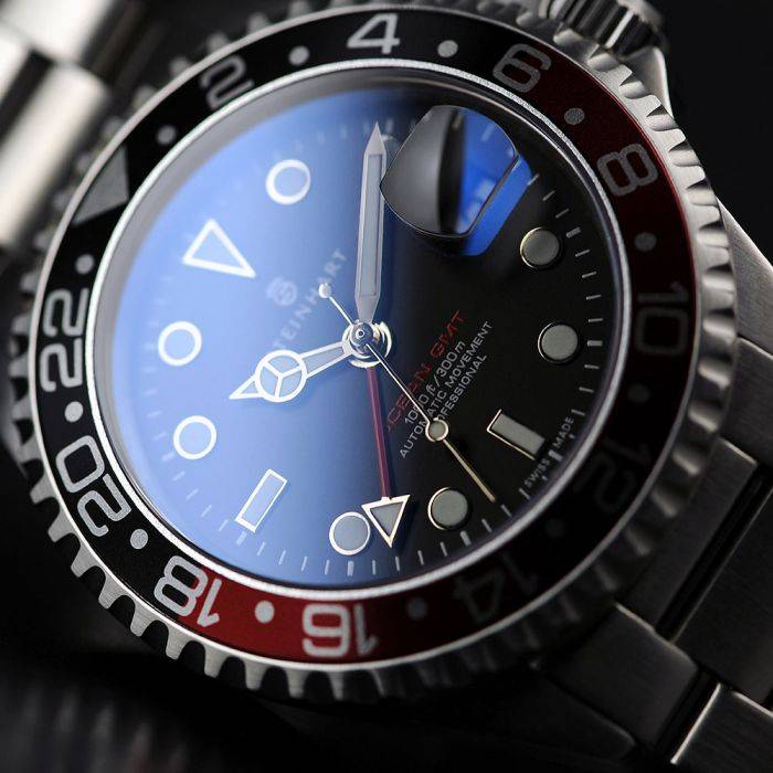 Steinhart Ocean One GMT BLACK-RED Taucheruhr